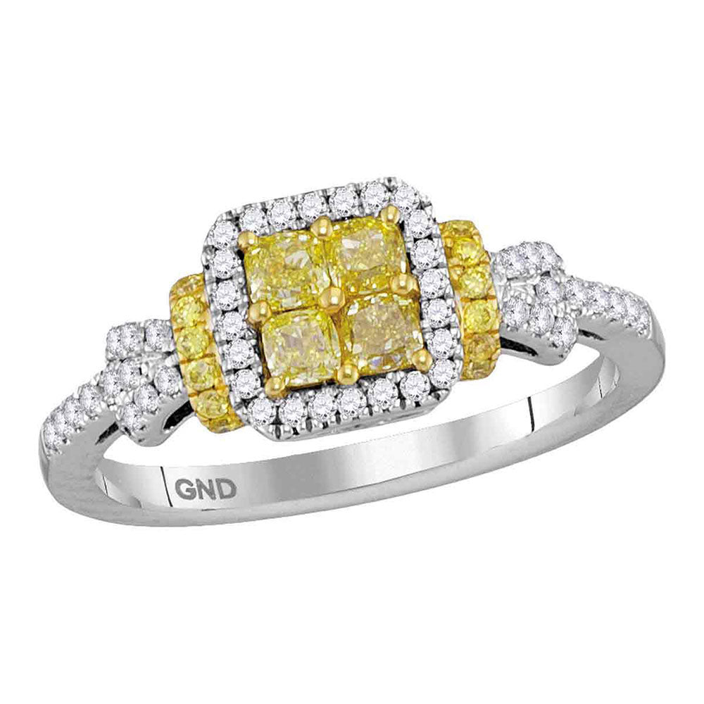 3/4CTW-DIA YELLOW RING