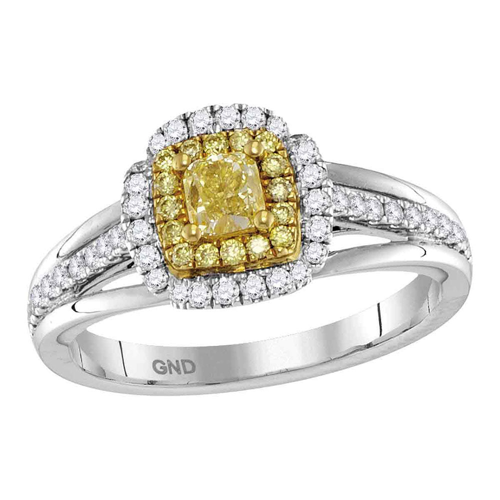 3/4CTW-DIA YELLOW RING
