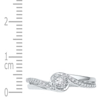 Load image into Gallery viewer, 10kt White Gold Womens Round Diamond Solitaire Bridal Wedding Engagement Ring 1/8 Cttw
