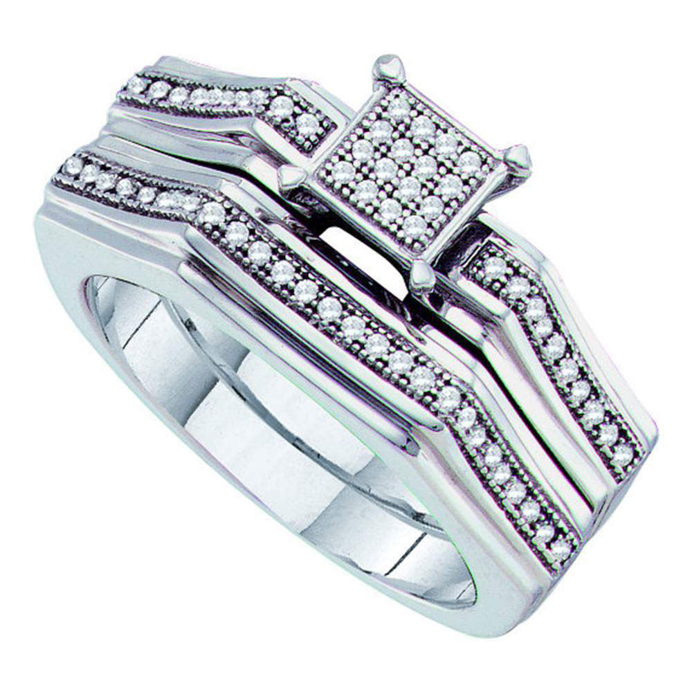 1/4CT-DIA MICRO-PAVE TRIO SET