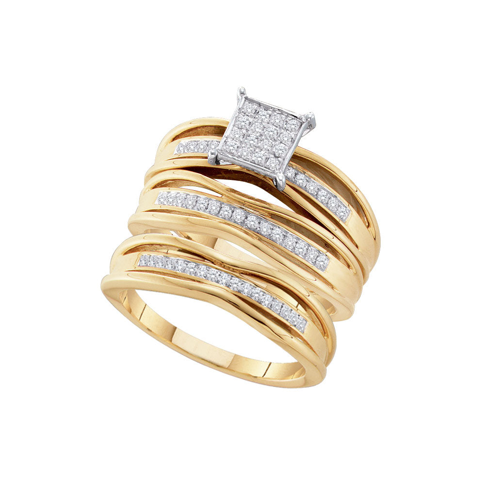 1/3CT-DIA MICRO-PAVE TRIO SET