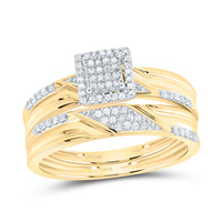 Load image into Gallery viewer, 1/3CTW-DIA MICRO-PAVE TRIO SET

