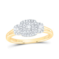 Load image into Gallery viewer, 10kt Yellow Gold Womens Round Diamond Solitaire Bridal Wedding Engagement Ring 1/4 Cttw
