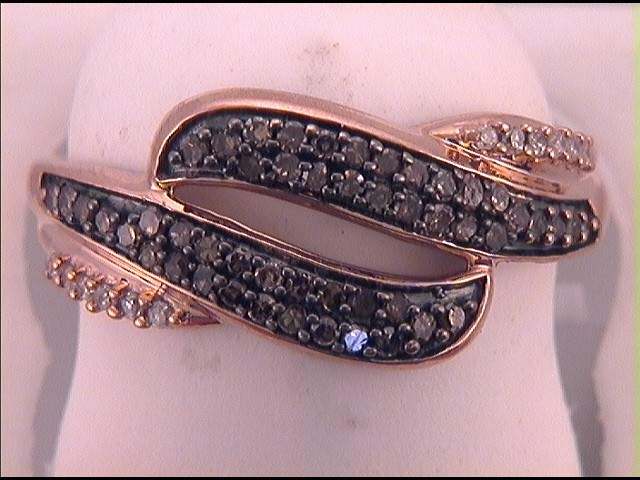 1/3CTW-DIA MICRO-PAVE BROWN RING