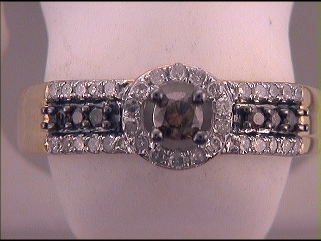 1/2CTW-DIA BROWN  RING