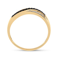 Load image into Gallery viewer, 1/4CTW-DIA MICRO-PAVE BROWN RING-S10
