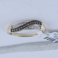 Load image into Gallery viewer, 1/4CTW-DIA MICRO-PAVE BROWN RING-S10
