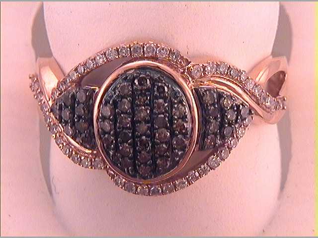 1/2CTW-DIA FASHION BROWN RING