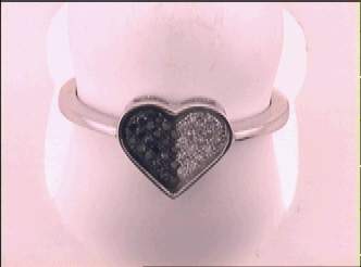 1/6CT-DIA HEART RING