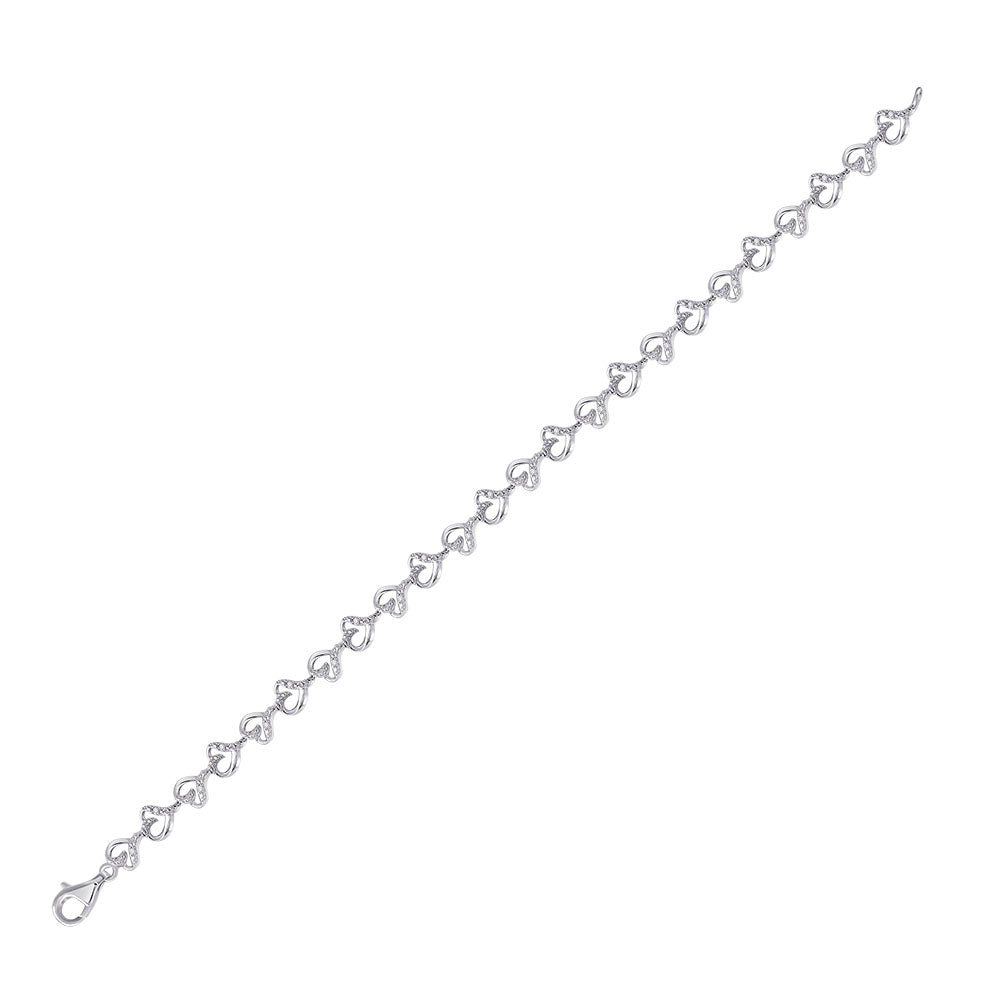 1/10CT-DIA HEART BRACELET