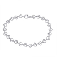 Load image into Gallery viewer, 1/10CT-DIA HEART BRACELET
