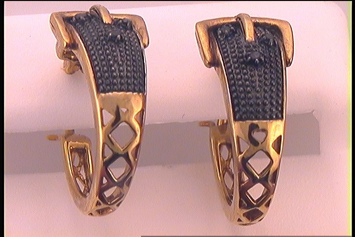 1/10CTW-DIA FASHION BLACK EARRINGS