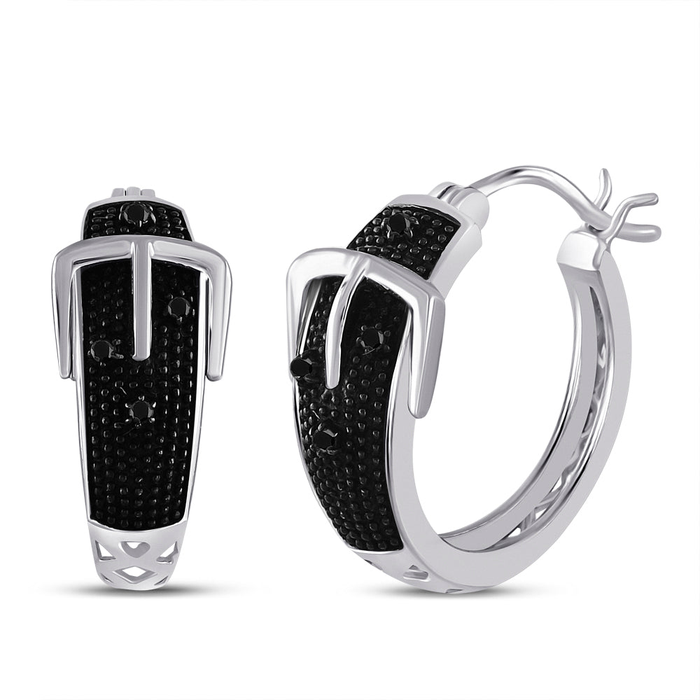 1/10CTW-DIA FASHION BLACK EARRINGS