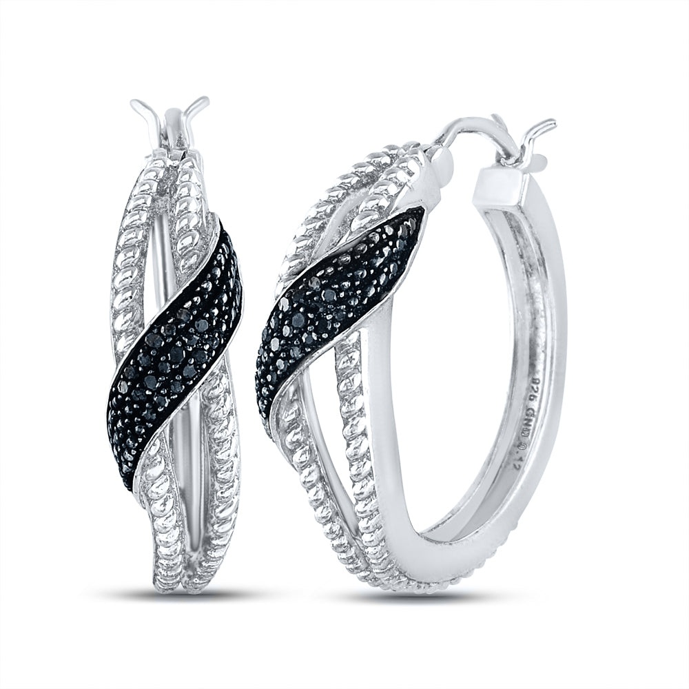 1/5CTW-DIA FASHION BLACK EARRINGS