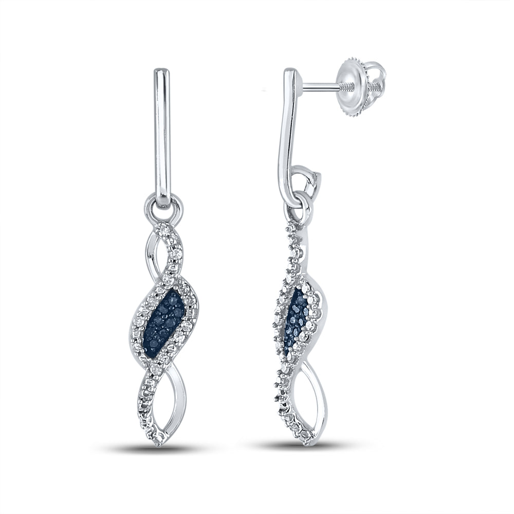 1/8CT-DIA BLUE  EARRING