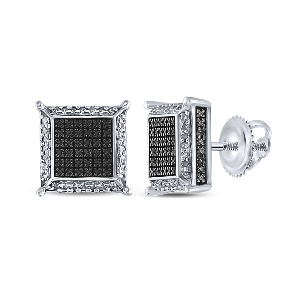 1/8CT-DIA MICRO-PAVE EARRINGS