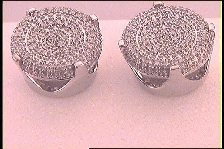 1/4CT-DIA MICRO-PAVE EARRINGS