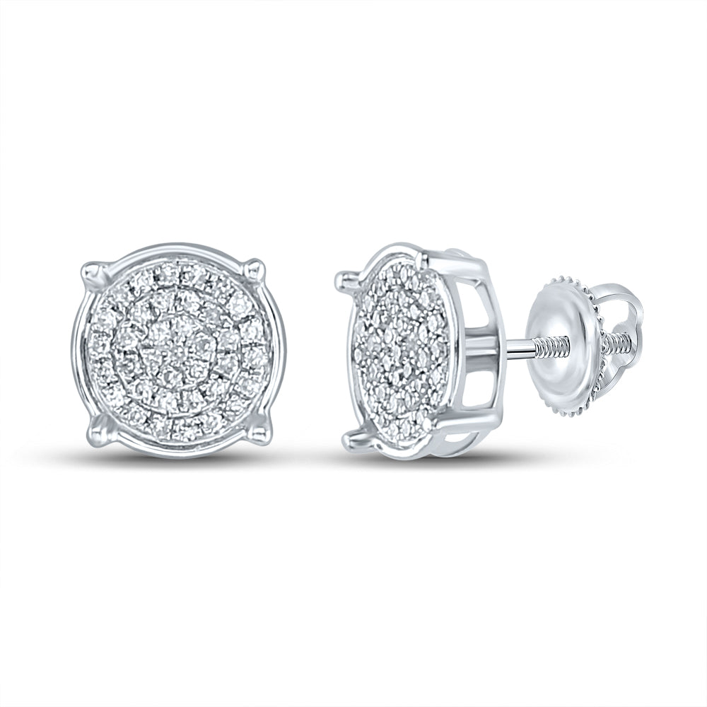 1/8CT-DIA MICR-PAVE EARRINGS