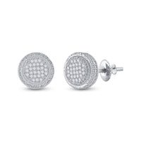 Load image into Gallery viewer, 1/6CT-DIA P3 MICRO-PAVE UNISEX EARRING
