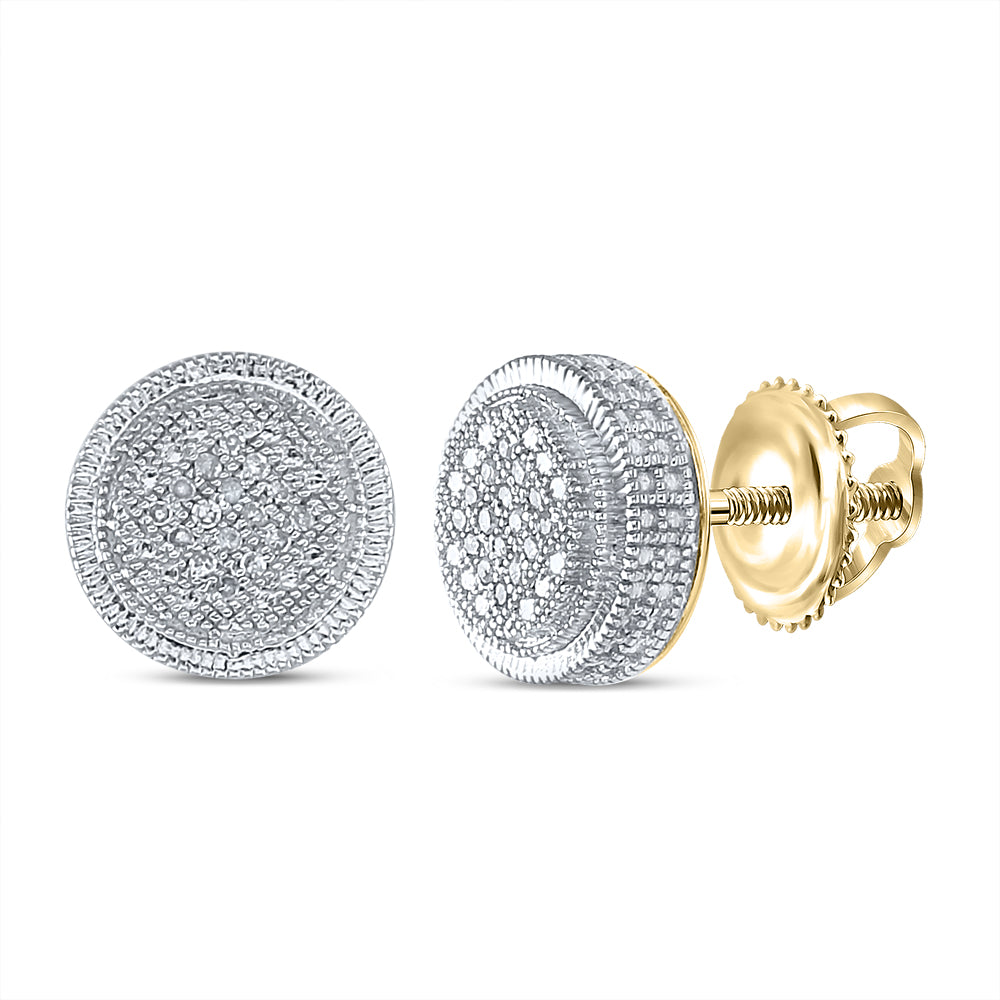 1/10CT-DIA P3 MICRO-PAVE UNISEX  EARRING