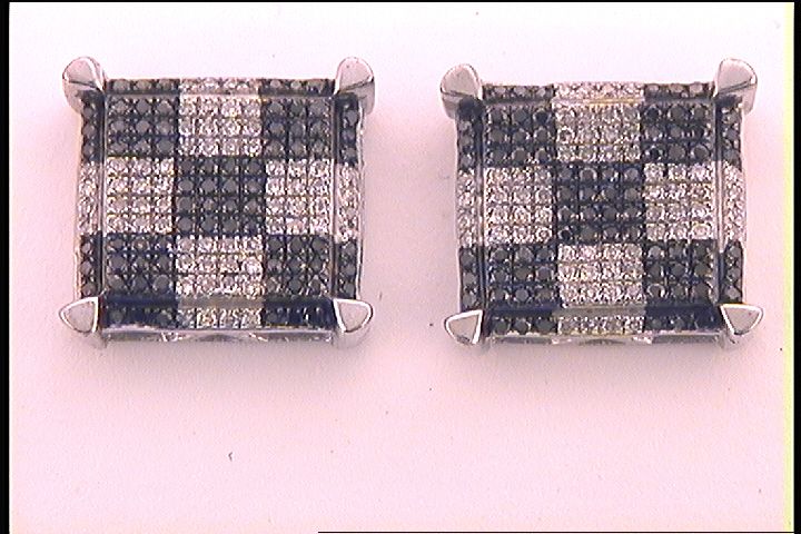 1/2CT-DIA MICRO-PAVE MENS EARRINGS