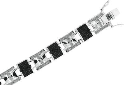 2  5/8-DIA RED MICRO-PAVE MENS BRACELET