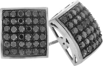 2  1/4CT-DIA  BLACK DIAMOND EARRING