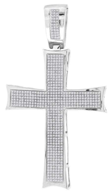 1 1/2CT-DIA MENS CROSS CHARM