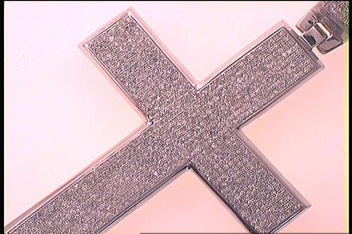 2  3/8CT-DIA MENS CROSS CHARM