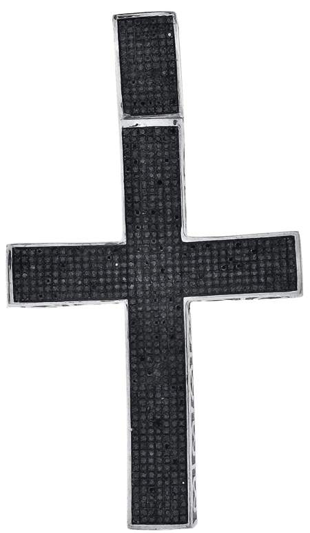 2  1/4CTW M-PAVE DIA CROSS MENS CHARM