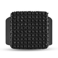 Load image into Gallery viewer, Sterling Silver Mens Round Black Color Enhanced Diamond Square Cluster Ring 4.00 Cttw
