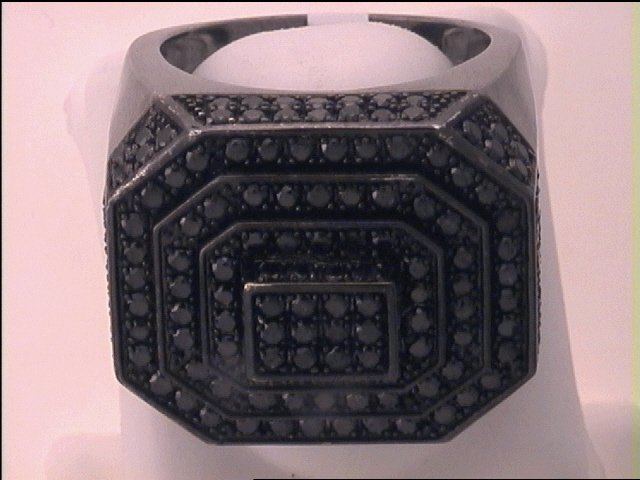 4 1/3CT-DIA BLACK DIAMOND RING