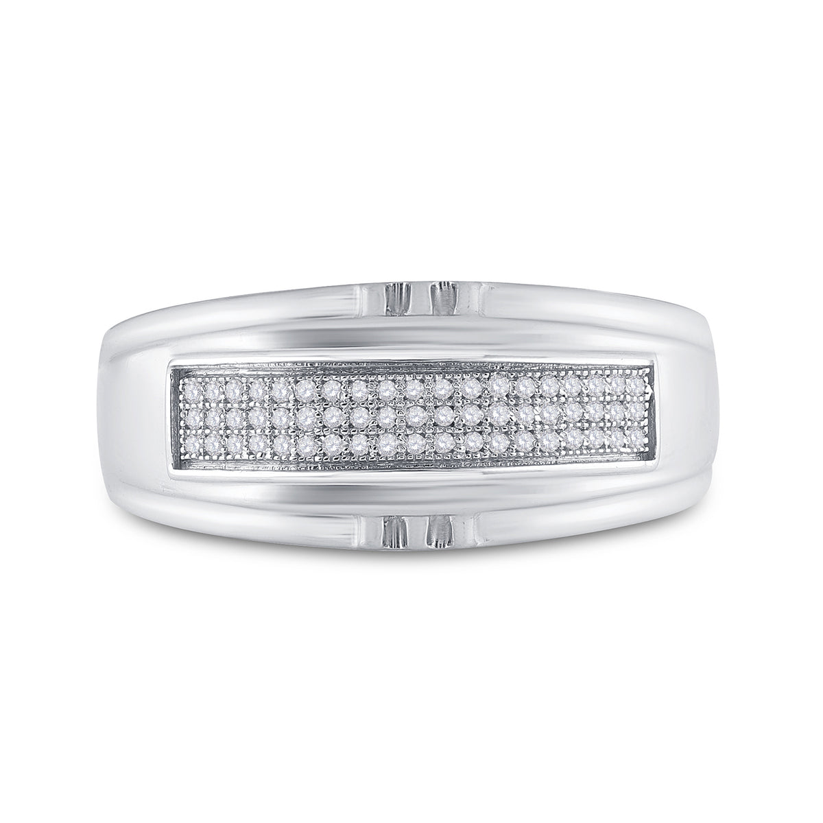 1/6CT-DIA MICRO-PAVE MENS BAND