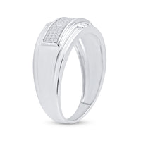 Load image into Gallery viewer, 1/6CT-DIA MICRO-PAVE MENS BAND
