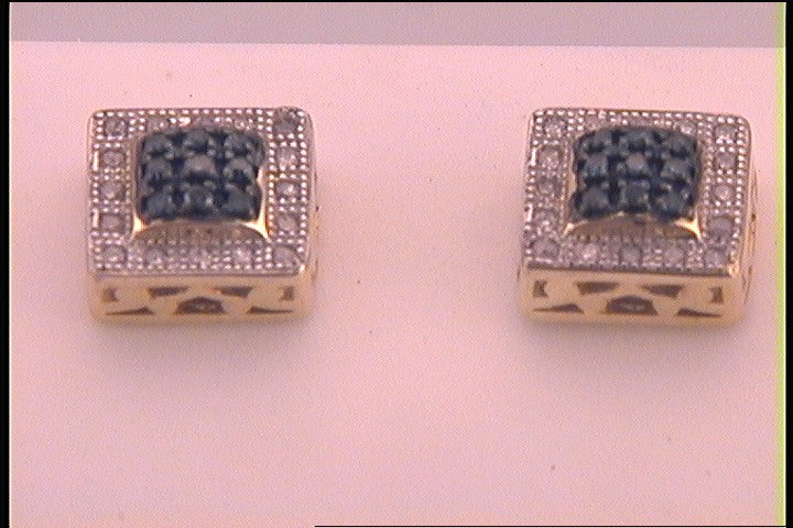 1/5CTW-DIA FASHION BLUE EARRINGS