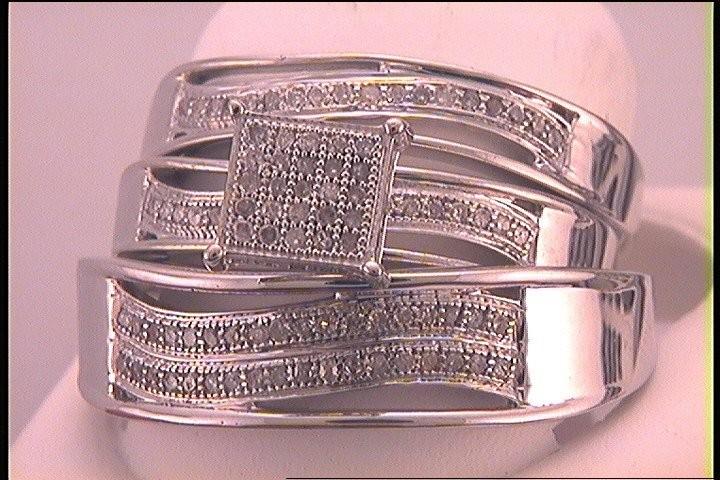 1/3CTW-DIA MICRO-PAVE TRIO SET
