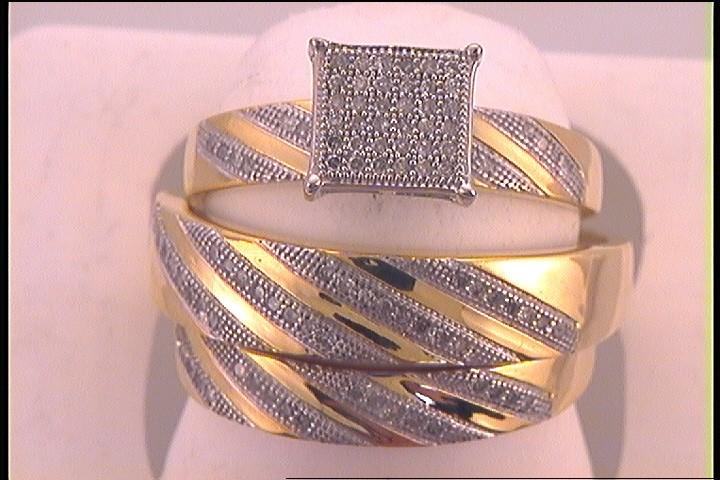 1/3CTW-DIA MICRO-PAVE TRIO SET