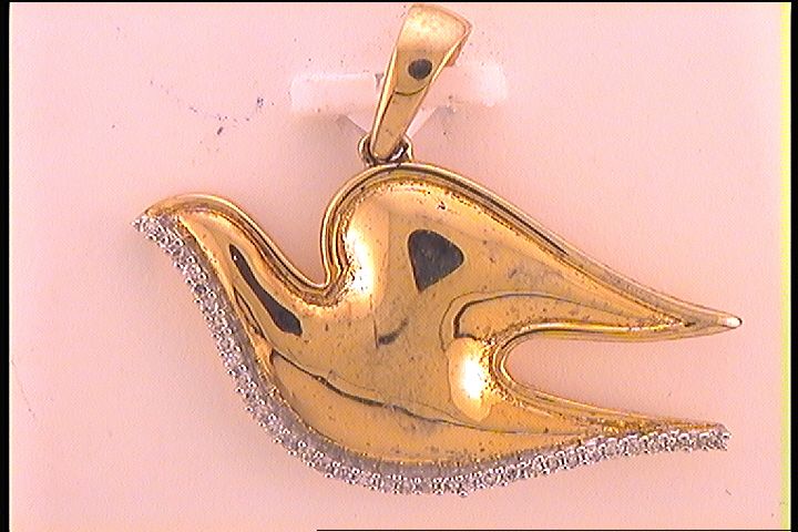 1/10CT-DIA DOVE PENDANT