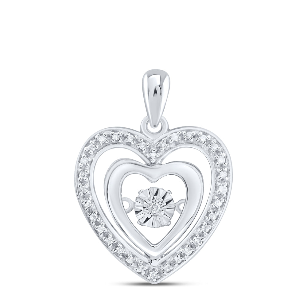 1/10CTW-DIA HEART PENDANT