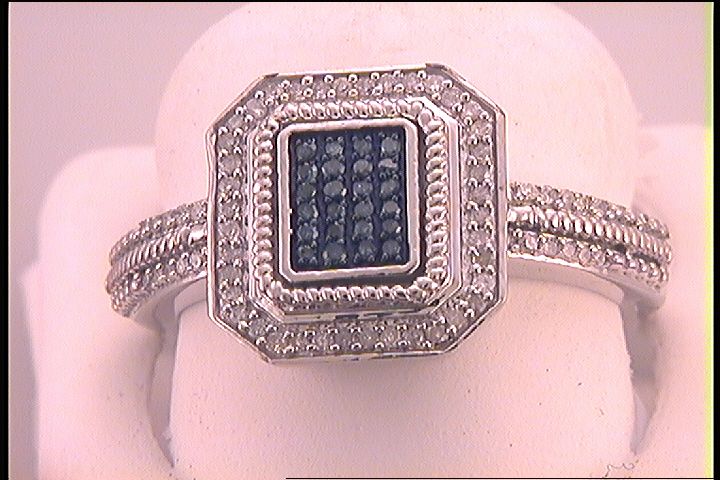 1/4CTW-DIA FASHION BLUE RING