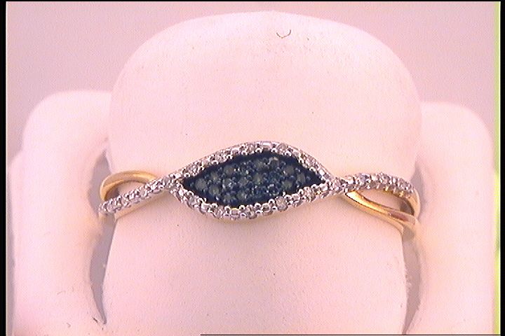 1/10CT-DIA BLACK DIAMOND RING