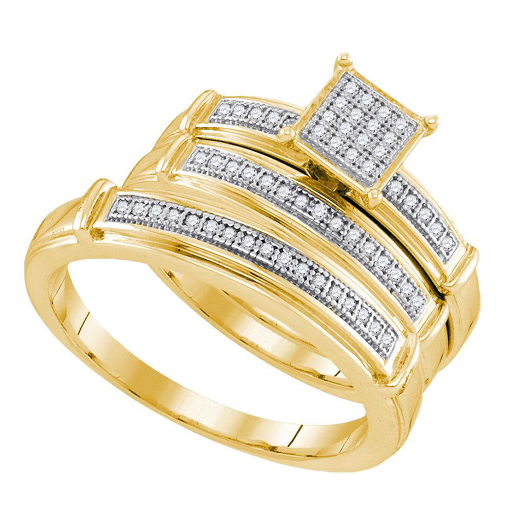 1/5CT-DIA MICRO-PAVE TRIO SET