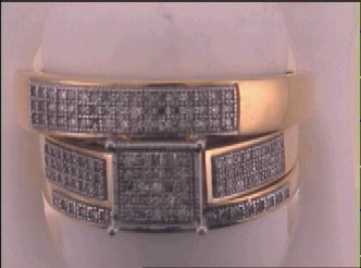 3/8CT-DIA MICRO-PAVE HIGH TRIO SET