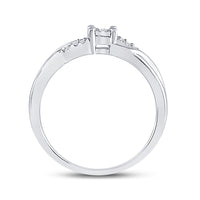 Load image into Gallery viewer, Sterling Silver Womens Round Diamond Solitaire Promise Bridal Engagement Ring 1/20 Cttw
