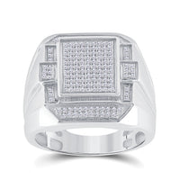 Load image into Gallery viewer, 1/2CT-DIA MICRO-PAVE MENS RING
