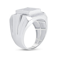 Load image into Gallery viewer, 1/2CT-DIA MICRO-PAVE MENS RING
