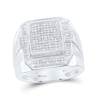 Load image into Gallery viewer, 1/2CT-DIA MICRO-PAVE MENS RING

