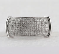 Load image into Gallery viewer, Sterling Silver Mens Round Diamond Band Ring 1/2 Cttw
