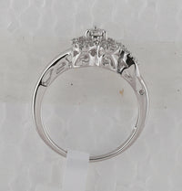 Load image into Gallery viewer, Sterling Silver Womens Round Diamond Heart Ring 1/10 Cttw
