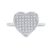 Load image into Gallery viewer, 1/10CTW-DIA P3 MICRO-PAVE GIFT HEART RING
